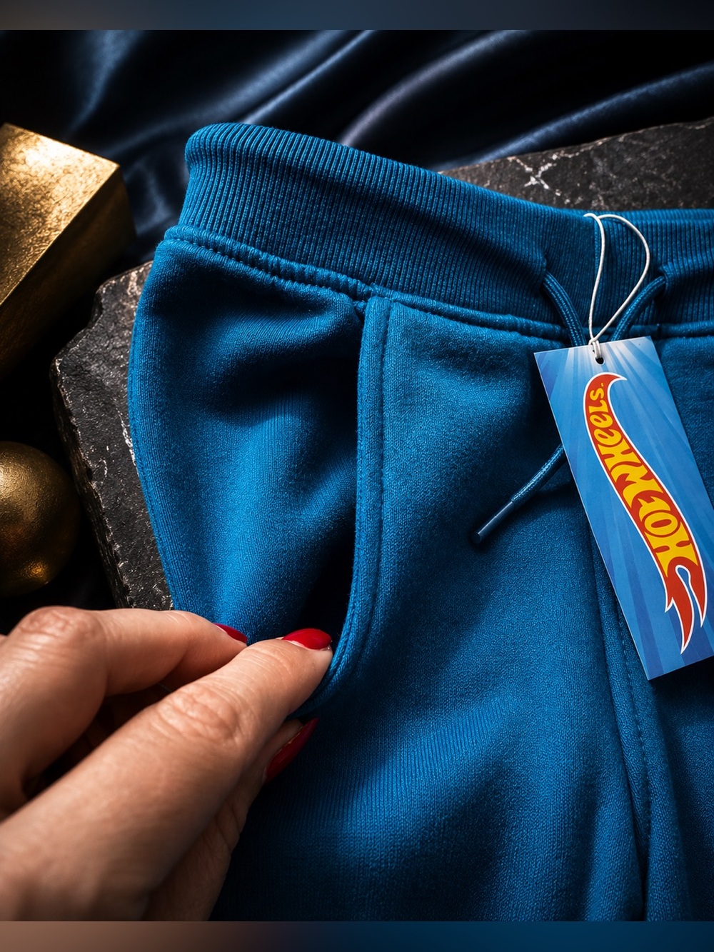 Hot Wheels Kids Blue Jogger Sweatpants Race Club Graphic Size 110/116 4-6Y - Picture 6 of 6